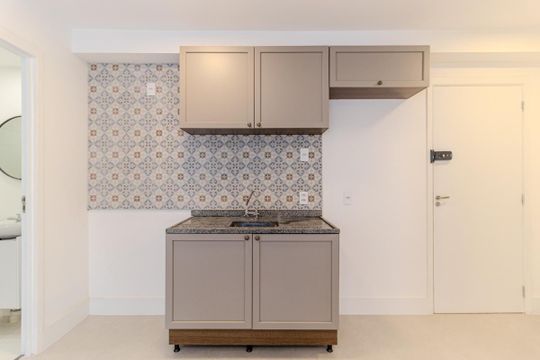 Cozinha de apartamento para alugar com 2 quartos, 37m² em Vila Buarque, São Paulo