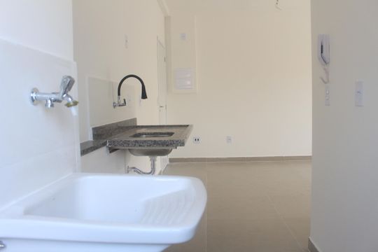 Área de Serviço de apartamento à venda com 2 quartos, 50m² em Nova Gerti, São Caetano do Sul
