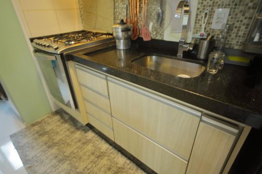 Cozinha  de apartamento à venda com 3 quartos, 60m² em Planalto, São Bernardo do Campo