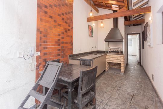 Área comum - Churrasqueira de kitnet/studio para alugar com 1 quarto, 23m² em Jurubatuba, São Paulo