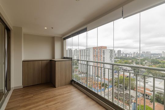 Sacada de kitnet/studio para alugar com 1 quarto, 41m² em Indianópolis, São Paulo