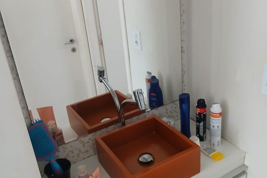 Banheiro de apartamento à venda com 2 quartos, 44m² em Alto Industrial, São Bernardo do Campo