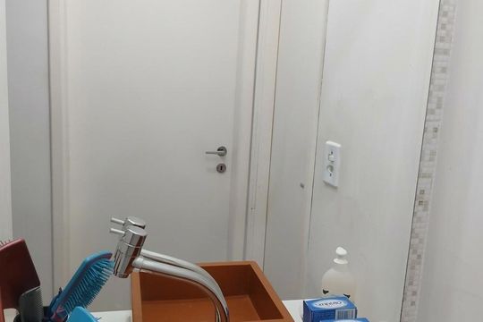 Banheiro de apartamento à venda com 2 quartos, 44m² em Alto Industrial, São Bernardo do Campo