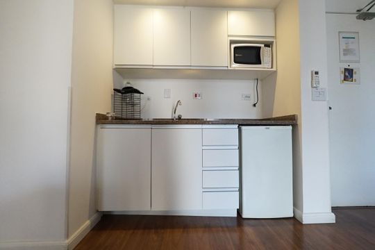 Cozinha de kitnet/studio à venda com 1 quarto, 33m² em Vila Mariana, São Paulo