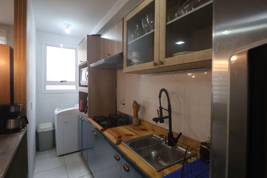 Cozinha e Área de Serviço de apartamento para alugar com 2 quartos, 51m² em Olaria, Canoas