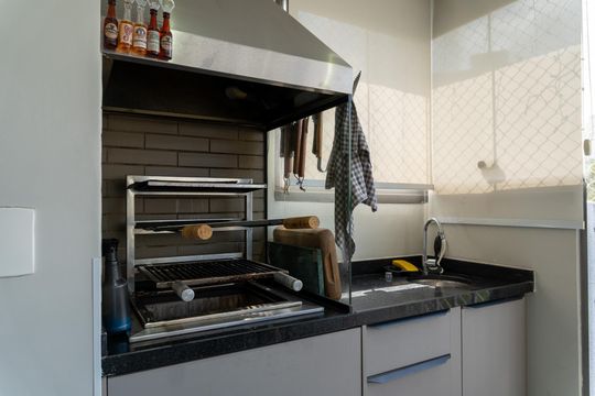 Varanda da sala de apartamento para alugar com 3 quartos, 134m² em Vila Andrade, São Paulo