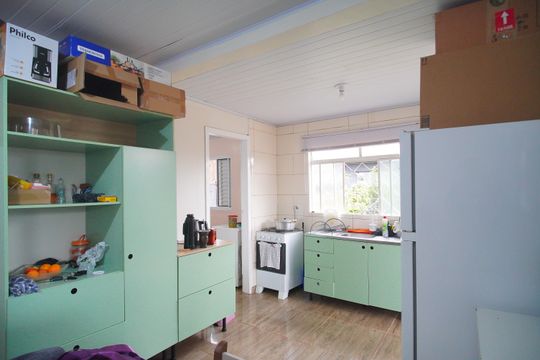 Cozinha de casa para alugar com 3 quartos, 66m² em Santos Dumont, São Leopoldo