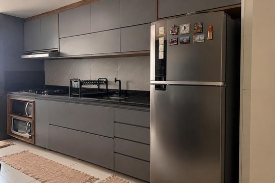 Cozinha de apartamento para alugar com 2 quartos, 60m² em Setor Candida de Morais, Goiânia