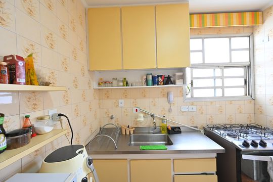 Cozinha de apartamento à venda com 3 quartos, 84m² em Mirandópolis, São Paulo
