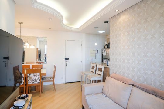 Sala de apartamento à venda com 2 quartos, 52m² em Campestre, São Caetano do Sul