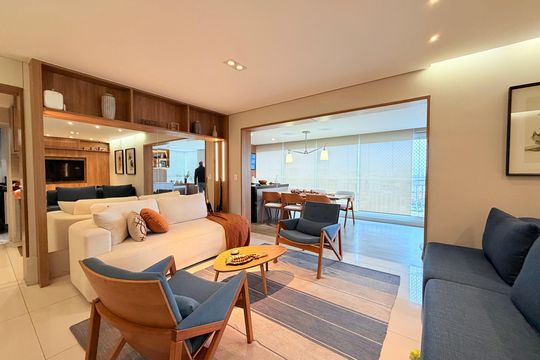 Sala de apartamento à venda com 3 quartos, 130m² em Jardim Dom Bosco, São Paulo