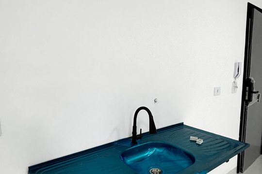 Cozinha de apartamento à venda com 2 quartos, 57m² em Jardim Pilar, Santo André