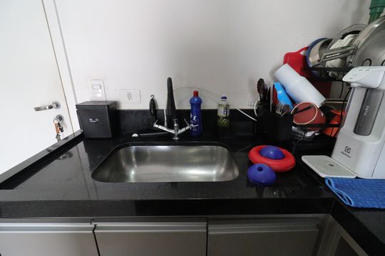 Cozinha de apartamento à venda com 1 quarto, 71m² em Vila Castelo, São Paulo