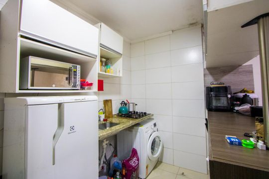 Cozinha de apartamento para alugar com 2 quartos, 74m² em Jardim Silvana, Santo André