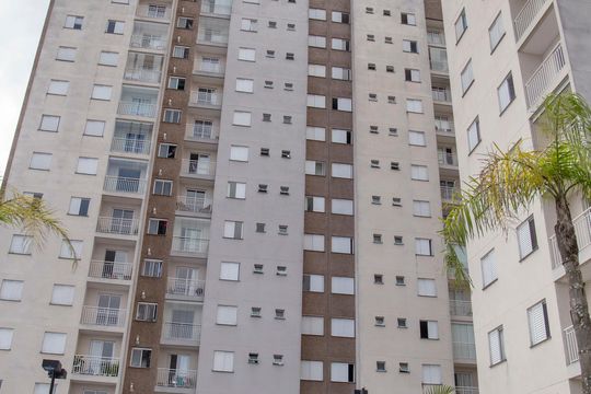 Fachada do bloco de apartamento à venda com 3 quartos, 64m² em Centro, Diadema