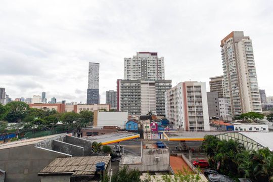 Varanda - vista de kitnet/studio à venda com 1 quarto, 34m² em Tatuapé, São Paulo