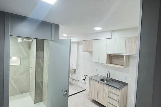 Cozinha de apartamento para alugar com 2 quartos, 49m² em Jardim Monte Cristo, Suzano