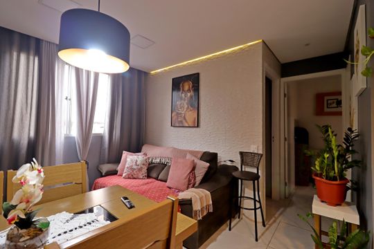 Sala de apartamento à venda com 2 quartos, 40m² em Vila Lutécia, Santo André