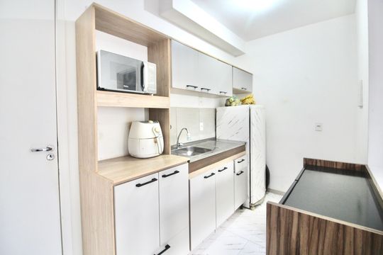 Cozinha de apartamento à venda com 1 quarto, 27m² em Jardim Matarazzo, São Paulo