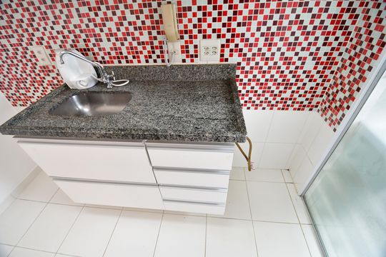 Cozinha de apartamento para alugar com 2 quartos, 49m² em Vila Industrial (campinas), Campinas