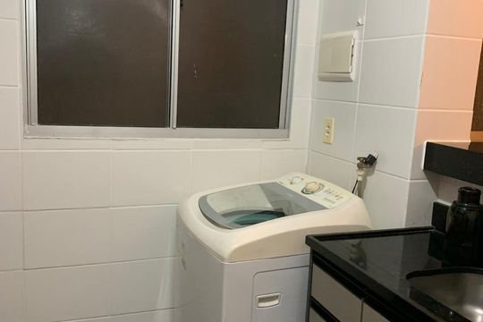 Área de serviço de apartamento à venda com 2 quartos, 42m² em Lundcéia, Lagoa Santa