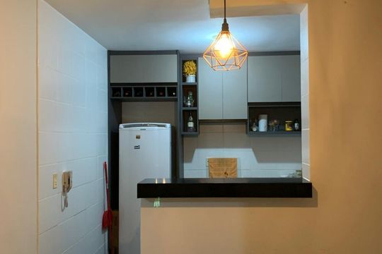 Sala de apartamento à venda com 2 quartos, 42m² em Lundcéia, Lagoa Santa