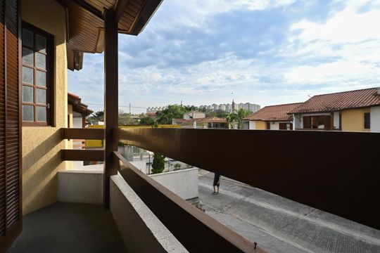 Varanda da Suíte  de casa de condomínio à venda com 3 quartos, 110m² em Parque Assuncao, Taboão da Serra