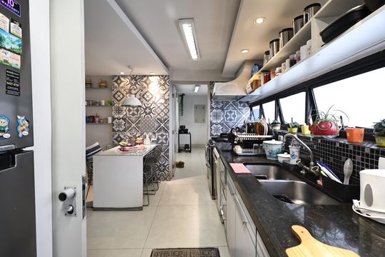 Cozinha de apartamento para alugar com 3 quartos, 200m² em Jardim, Santo André