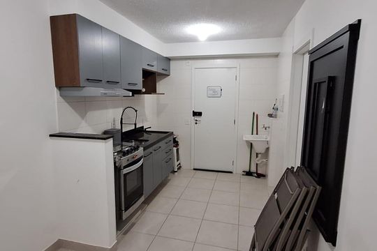 Cozinha de apartamento para alugar com 1 quarto, 29m² em Barra Funda, São Paulo