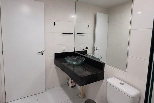 Banheiro de apartamento para alugar com 1 quarto, 29m² em Barra Funda, São Paulo