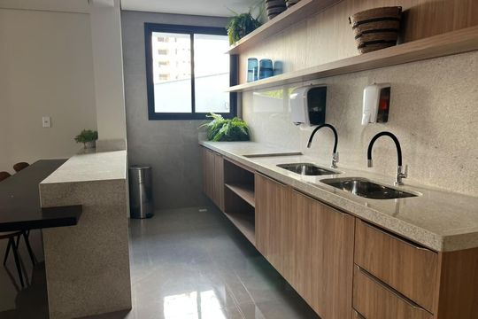 Cozinha de apartamento para alugar com 2 quartos, 78m² em Patrimônio, Uberlândia