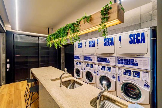 Lavanderia  de kitnet/studio à venda com 1 quarto, 23m² em Santo Amaro, São Paulo