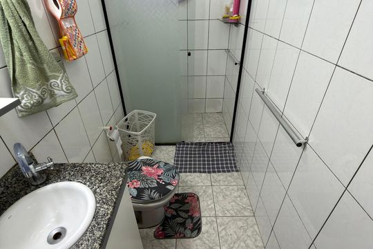 Banheiro Social de apartamento à venda com 2 quartos, 60m² em Suiço, São Bernardo do Campo