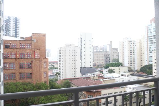 Varanda da Sala de apartamento para alugar com 1 quarto, 28m² em Pompeia, São Paulo