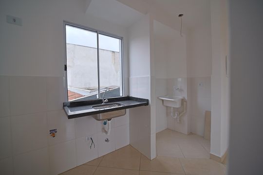 Sala/Cozinha de apartamento à venda com 2 quartos, 47m² em Vila Ré, São Paulo