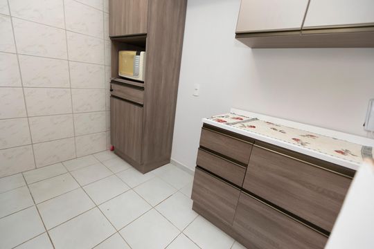 COZINHA de apartamento para alugar com 2 quartos, 40m² em Parque Orestes Ongaro, Sumaré