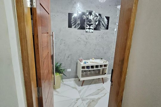 Hall de entrada de apartamento para alugar com 3 quartos, 124m² em Parque Sao Vicente, Mauá