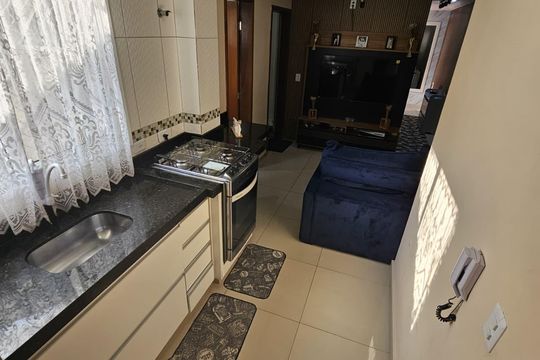 Cozinha de apartamento para alugar com 3 quartos, 124m² em Parque Sao Vicente, Mauá
