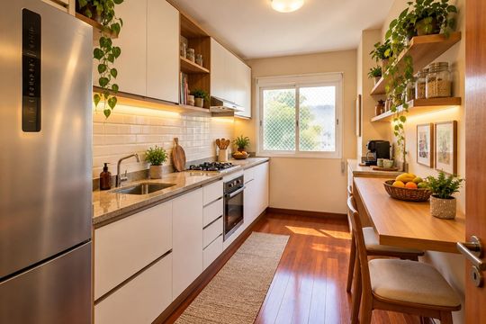 Cozinha de apartamento para alugar com 2 quartos, 60m² em São Sebastião, Porto Alegre