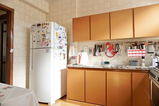 Cozinha de apartamento à venda com 3 quartos, 120m² em Santo Antônio, Belo Horizonte