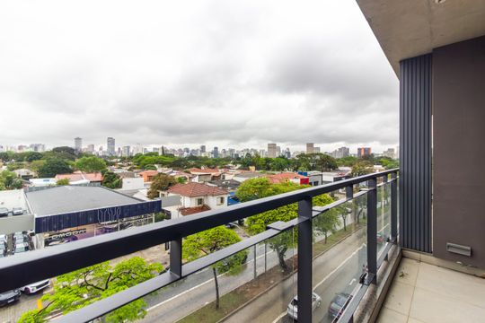 Vista/Varanda de kitnet/studio para alugar com 1 quarto, 44m² em Pinheiros, São Paulo