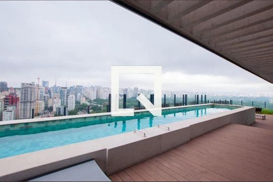 Área comum - Piscina de apartamento para alugar com 1 quarto, 55m² em Pinheiros, São Paulo