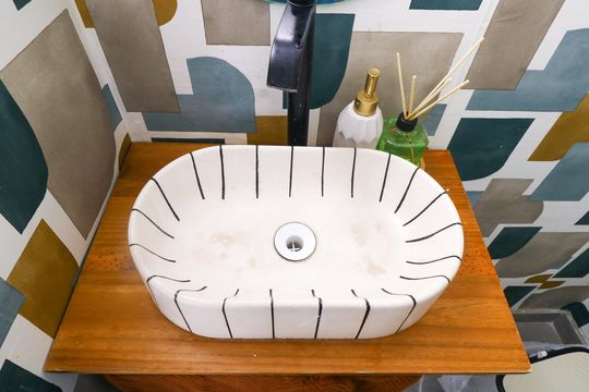 Lavabo de apartamento à venda com 3 quartos, 150m² em Vila Valparaíso, Santo André