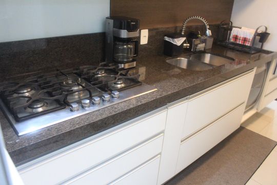 Cozinha de apartamento à venda com 3 quartos, 118m² em Santa Paula, São Caetano do Sul