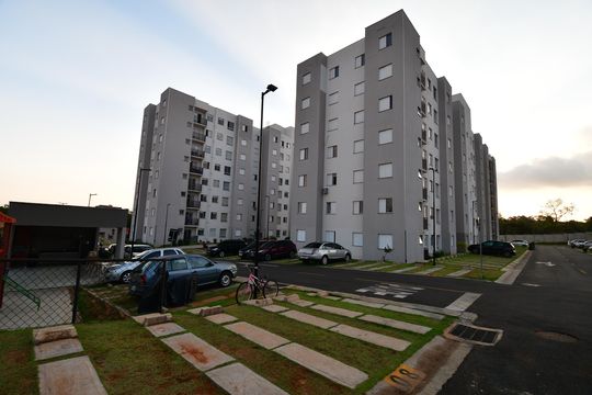 Fachada do bloco de apartamento à venda com 2 quartos, 43m² em Parque da Amizade (nova Veneza), Sumaré