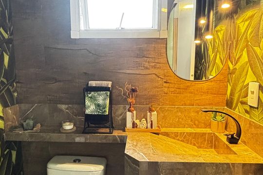 Cobertura - Banheiro de apartamento à venda com 2 quartos, 160m² em Vila Valparaíso, Santo André