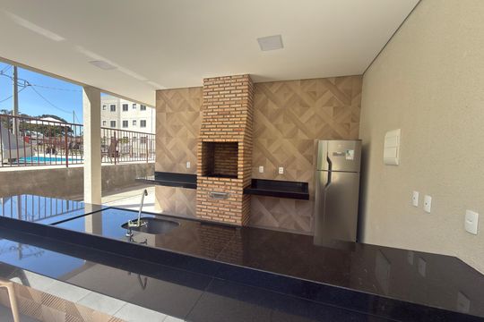 Área comum - Churrasqueira de apartamento para alugar com 2 quartos, 45m² em Tres Barras, Contagem