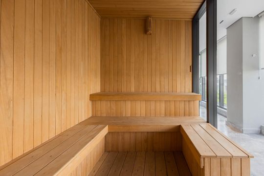 Saúna de apartamento à venda com 2 quartos, 97m² em Jardins, São Paulo