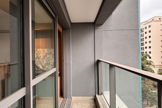 Varanda de apartamento para alugar com 1 quarto, 33m² em Indianópolis, São Paulo