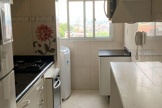 Cozinha de apartamento à venda com 2 quartos, 50m² em Jardim Norma, São Paulo